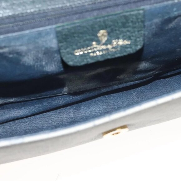 GUCCI Micro GG Supreme Shoulder Bag PVC Navy Gold 89 02 050 Auth BA3432 - Picture 11 of 16